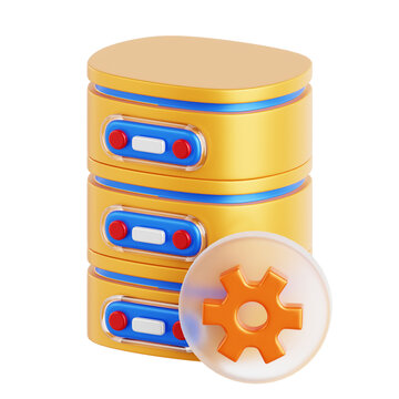 SaaS Server Database Management 3D Icon
