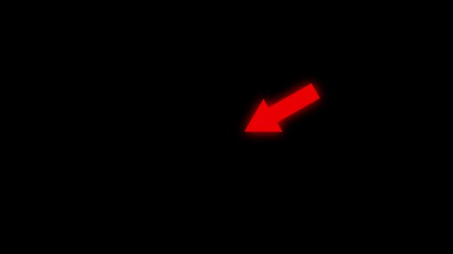 Red diagonal pointing arrow animation overlay