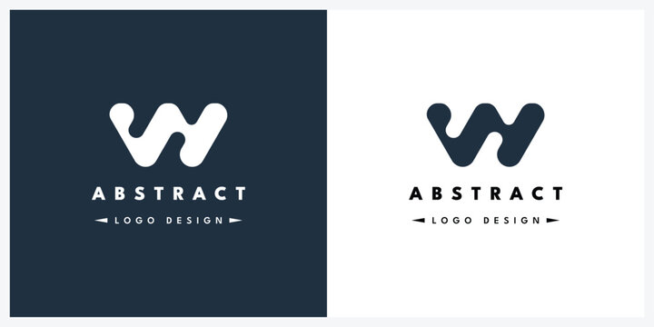 Abstract letter W logo design template for modern corporate branding and business identity