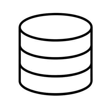 Database cylinder outline icon data storage server stack
