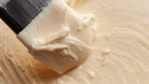 Creamy Butter Texture Close Up with Spread Brush
