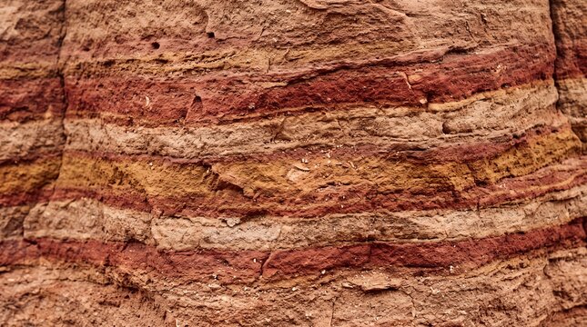 Layered Sedimentary Rock Texture and Stratification
