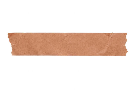Kawałek brązowej taśmy samoprzylepnej z papieru kraft