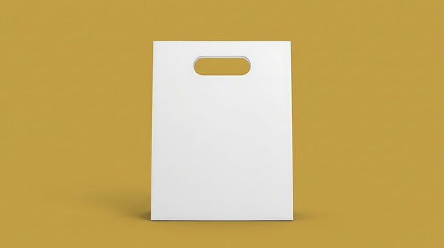 Blank white plastic shopping bag mockup