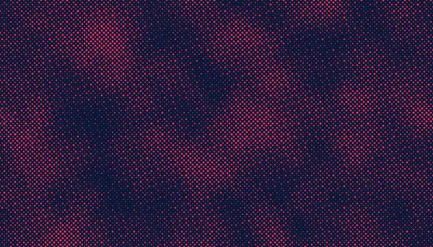Abstract Blue and Red Halftone Triangle Background. Duotone triangle dots pattern. Abstract geometric grunge background. Vector illustration.