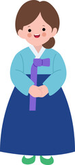 Fototapeta premium 한국 여성 전통 한복