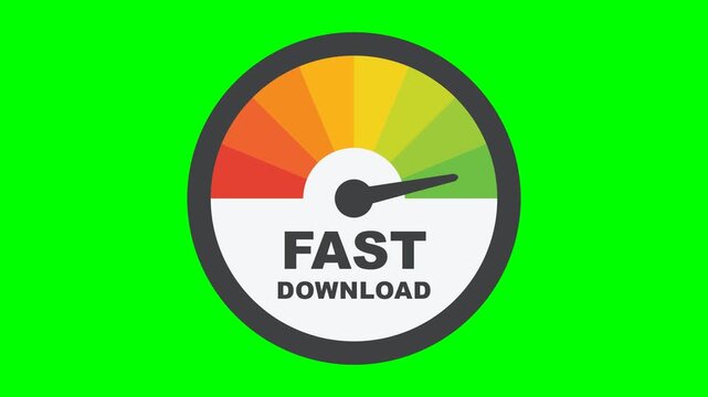 Flat vector speedometer gauge like the reference on solid chroma green background with NO shadows at all (per user standing rule: no shadows unless requested): thick charcoal outer ring, white inner c