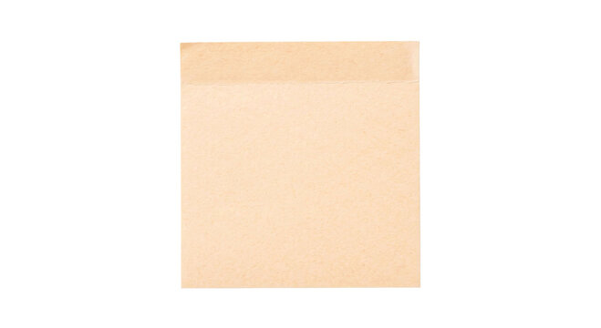 Simple brown paper envelope with a torn edge and textured surface