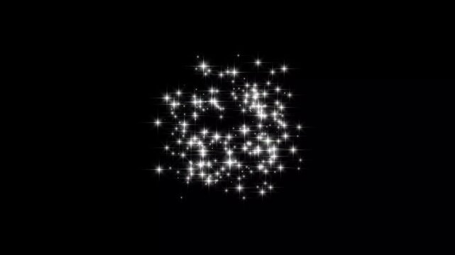 twinkling magicmagic dust line twinkle stars starlight, Glitter star line animation , White glitter sparkles trail, glowing pixie dust burst, black screen background 4k.video