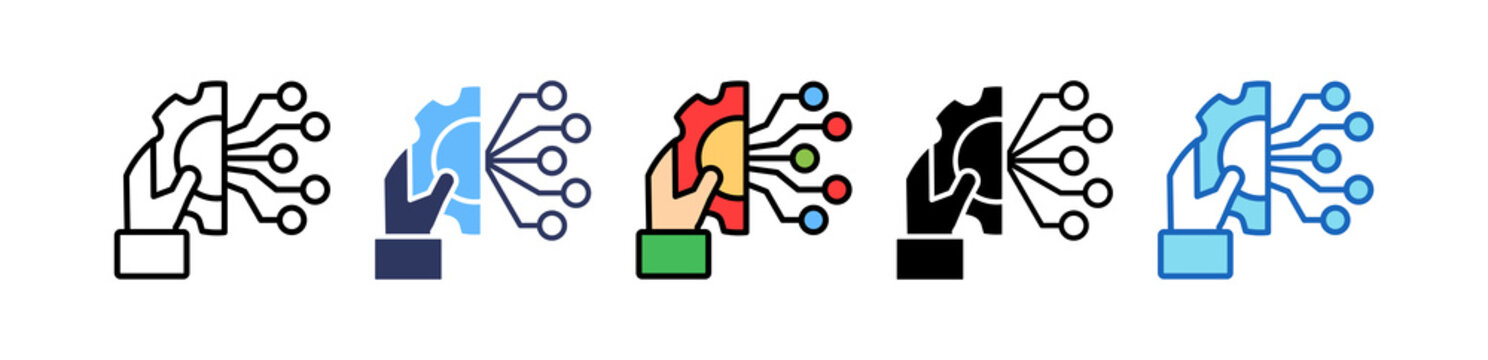 Digital Transformation multiple icon