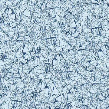Vector hydrangea flowers pattern. Colorful seamless Toile de jouy pattern. Perfect for greetings, invitations, manufacture wrapping paper, textile and web design. Vector Toile de jouy pattern.