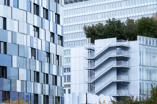 Contemporary architecture in Clichy-Batignolles Paris France combines modern offices residences and rooftop greenery within urban development