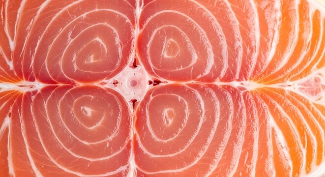 Cured Smoked Salmon Sashimi Slices Pattern.