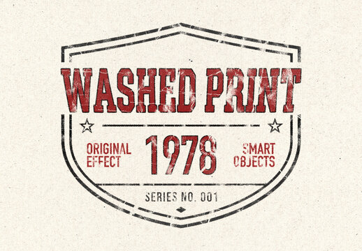 Washed Print Original Effect For Poster And Branding Design