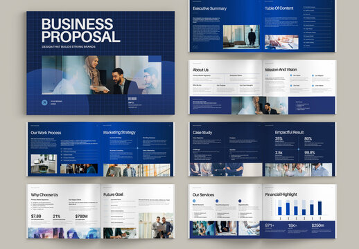 Business Proposal Brochure Landscape Template