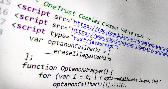 lines of computer code on a screen