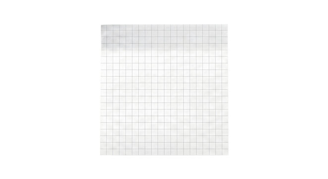 Blank white grid graph paper sheet mockup isolated