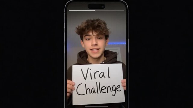 Viral challenge on social media.