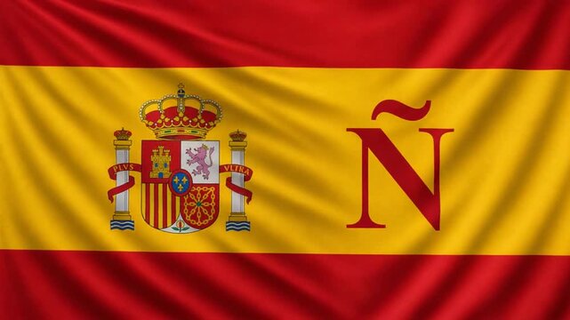 "&Ntilde;" with the Spanish flag.