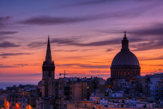  Carmelite church Our Lady of Mount Carmel in Valletta, Malta.