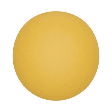 Esfera amarela com textura sobre fundo branco