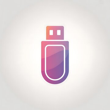 Colorful usb flash drive icon with a smooth gradient design