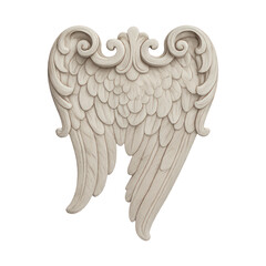 Fototapeta premium PNG Elegant carved angel wings
