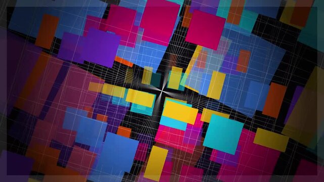 Vibrant colorful pixelated abstract background.