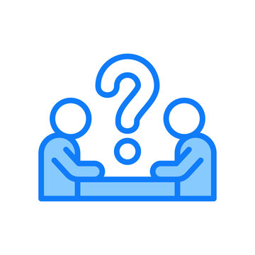 Discussion Icon Blue Color Style