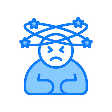 Dizzy Icon Blue Color Style