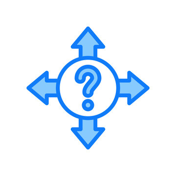 Uncertain Icon Blue Color Style