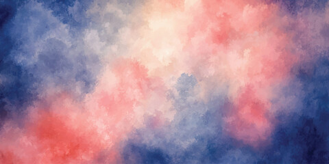 Fototapeta premium Abstract Blue and Pink Watercolor Texture Background