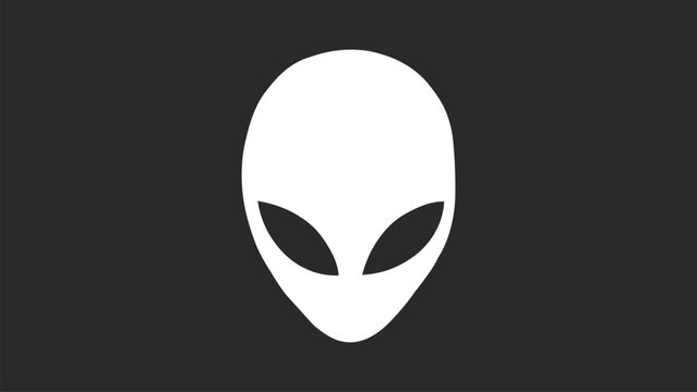 Extraterrestrial alien face icon vector illustration for sci-fi design