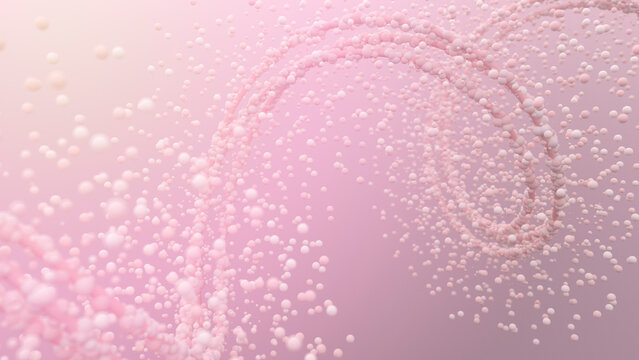 3D Rendering, Spiral of energetic drops