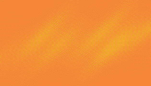 Abstract yellow halftone pattern. Retro comic gradient background. Yellow halftone background bright pixelated dotted texture.