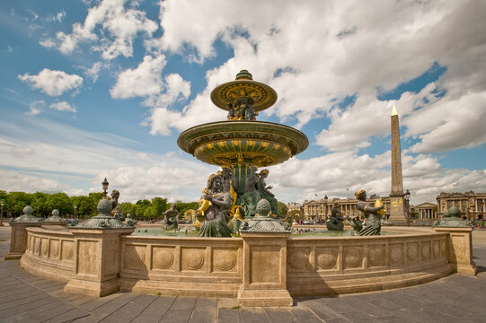 Fontaine des Fleuves Place de la Concorde Paris France