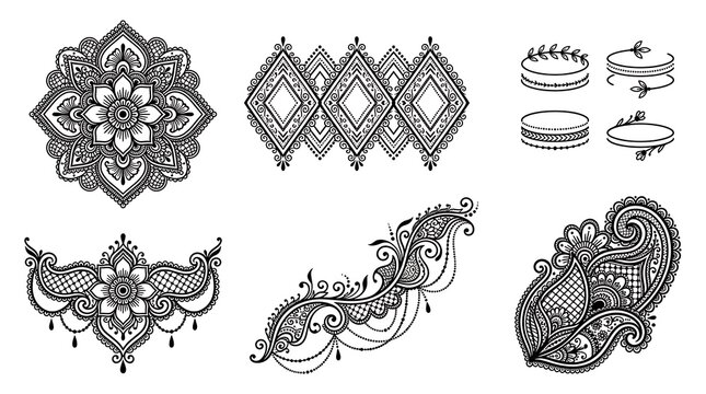Intricate Henna Tattoo Designs and Mandala Art Collection.
