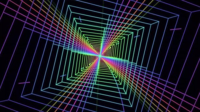 Vibrant geometric lines intersect abstract.