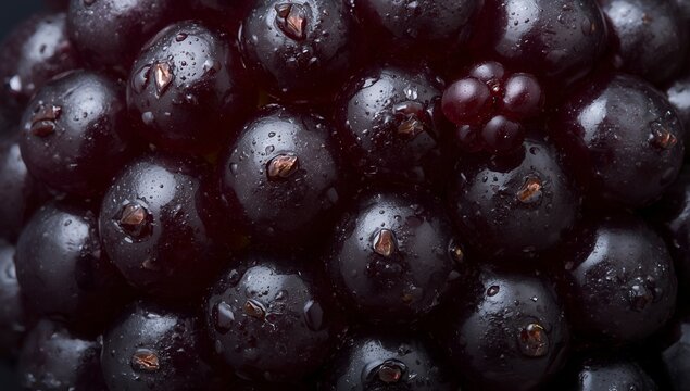 Fresh Dark Berries Close Up
