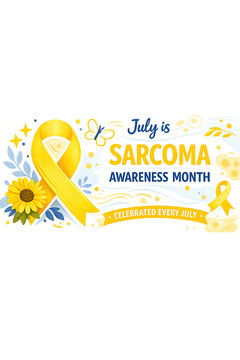 Yellow ribbon symbolizes sarcoma awareness