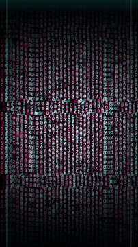 Dynamic flowing abstract digital data streams and networking visualization on black background