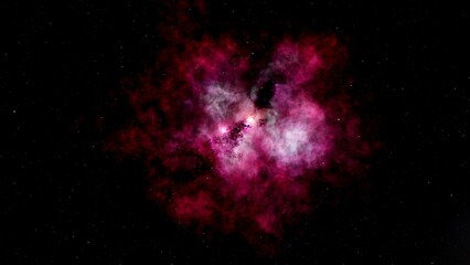 Carina Nebula NGC 3372 Cosmic Gas Cloud 8K 3D Render © Hasan