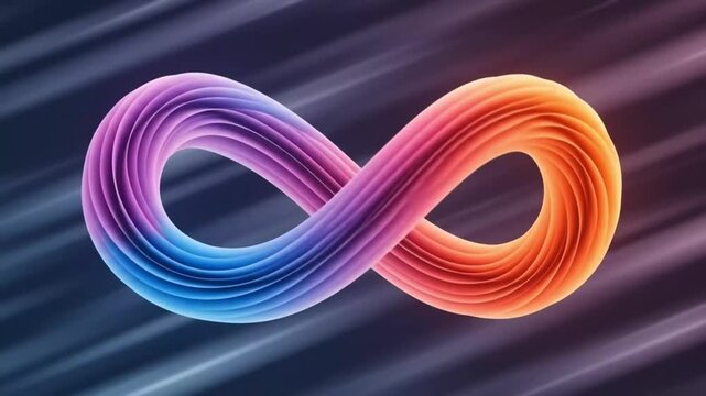 Endless loop symbol gradient background