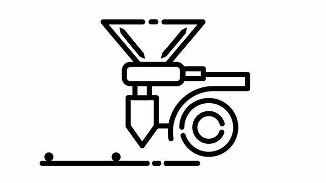 Agricultural Precision seed Planter tools animation video