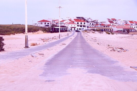 Baleal, Portugal. Retro filtered colors style photo - vintage tone.