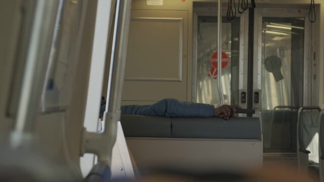 Interior shot of BART Subway Metro Train
