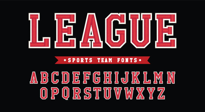 League College Varsity Vintage Text Effect. sport font in american style for football, baseball or basketball logos and t-shirt. Athletic department typeface, varsity style font. Vector
