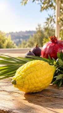Sukkot cultural festival celebration concept