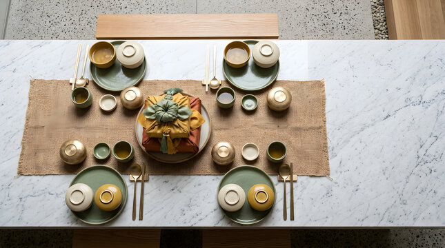 Place Settings For Meal Food Still Life