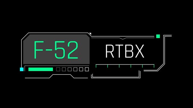 Futuristic Status Panel With Numeric Identifier And Compact System Interface